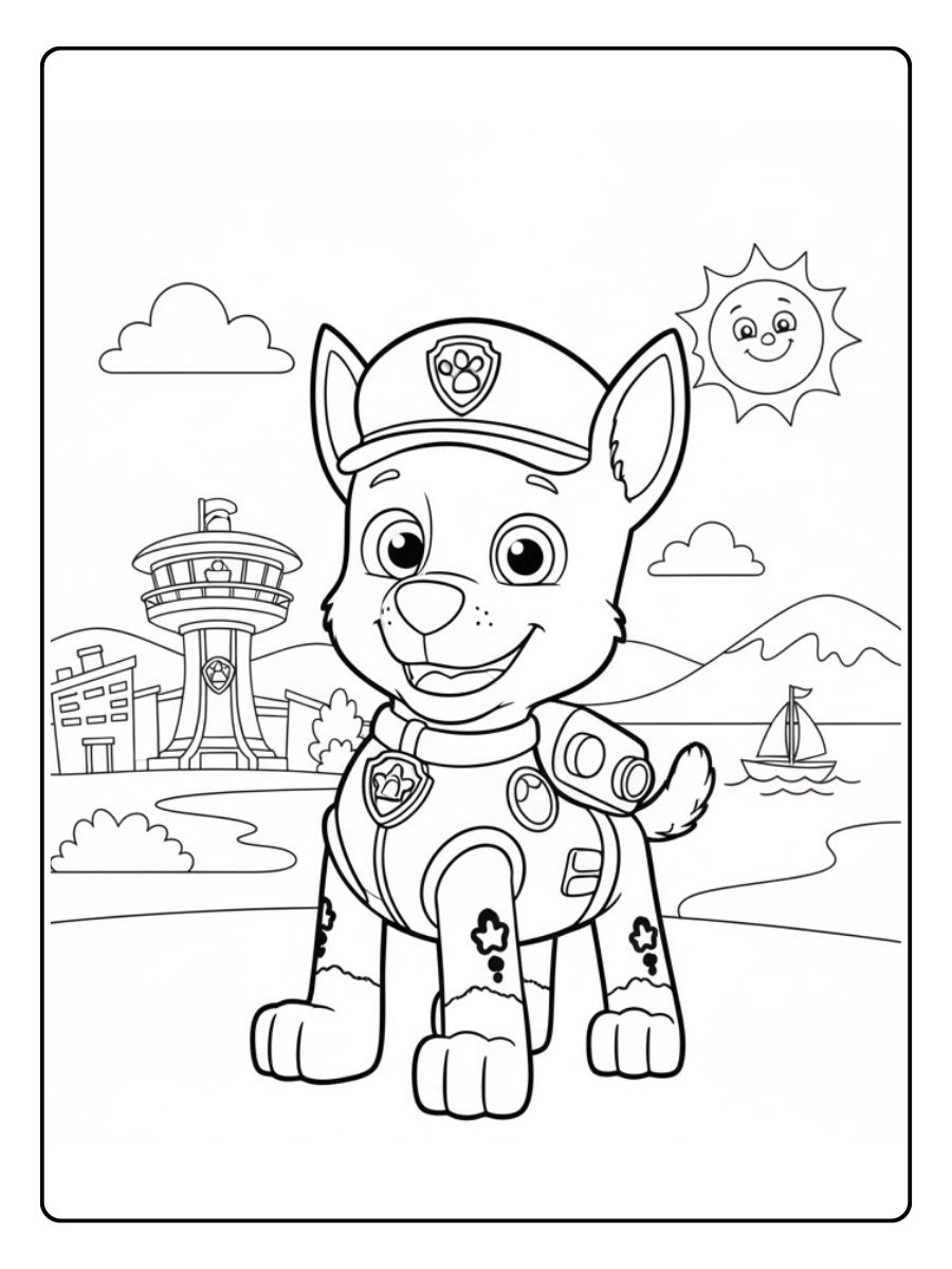Adventure Bay Paw Patrol Ausmalbilder Chase