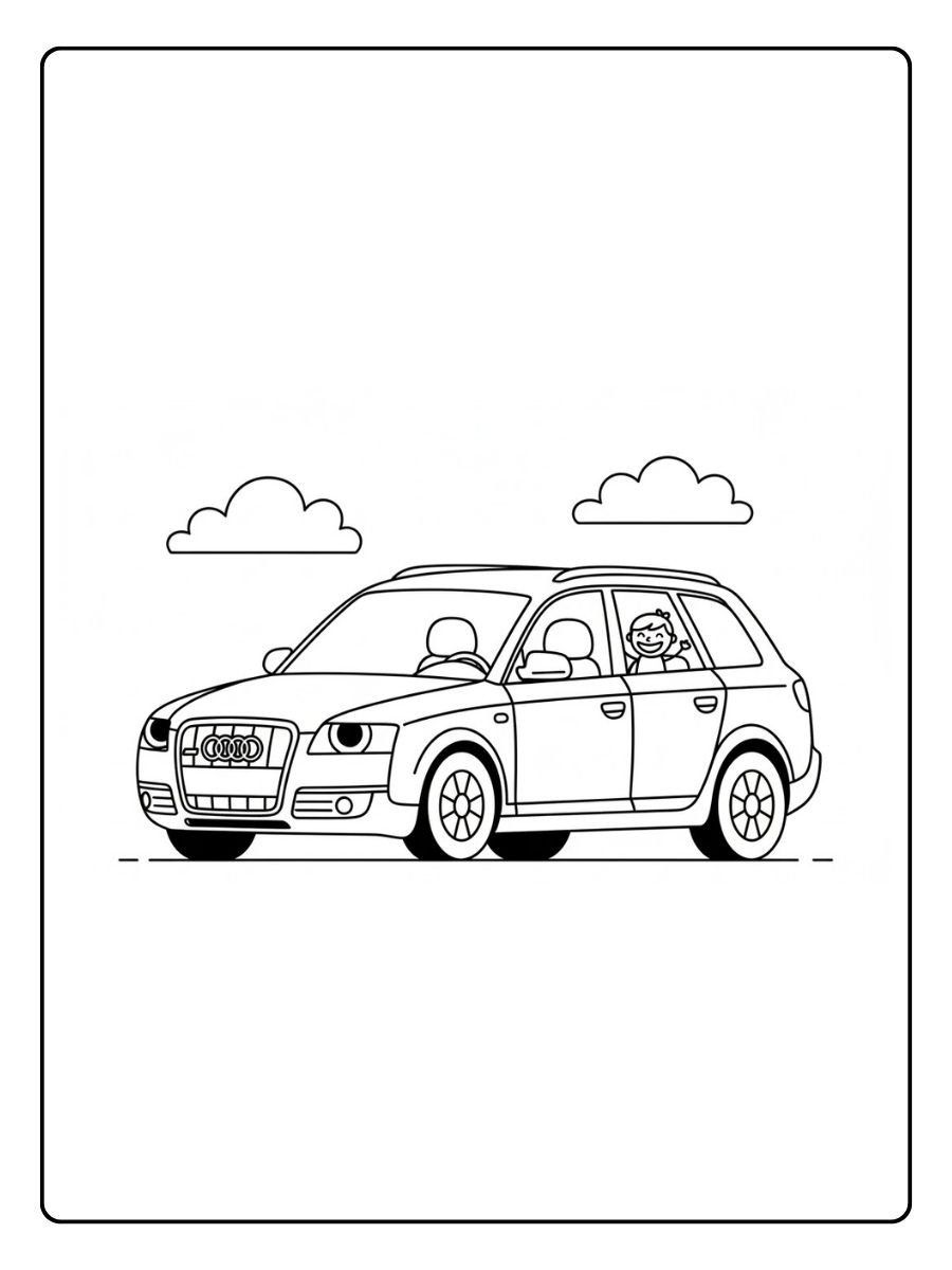 Audi Familienauto Ausmalbilder