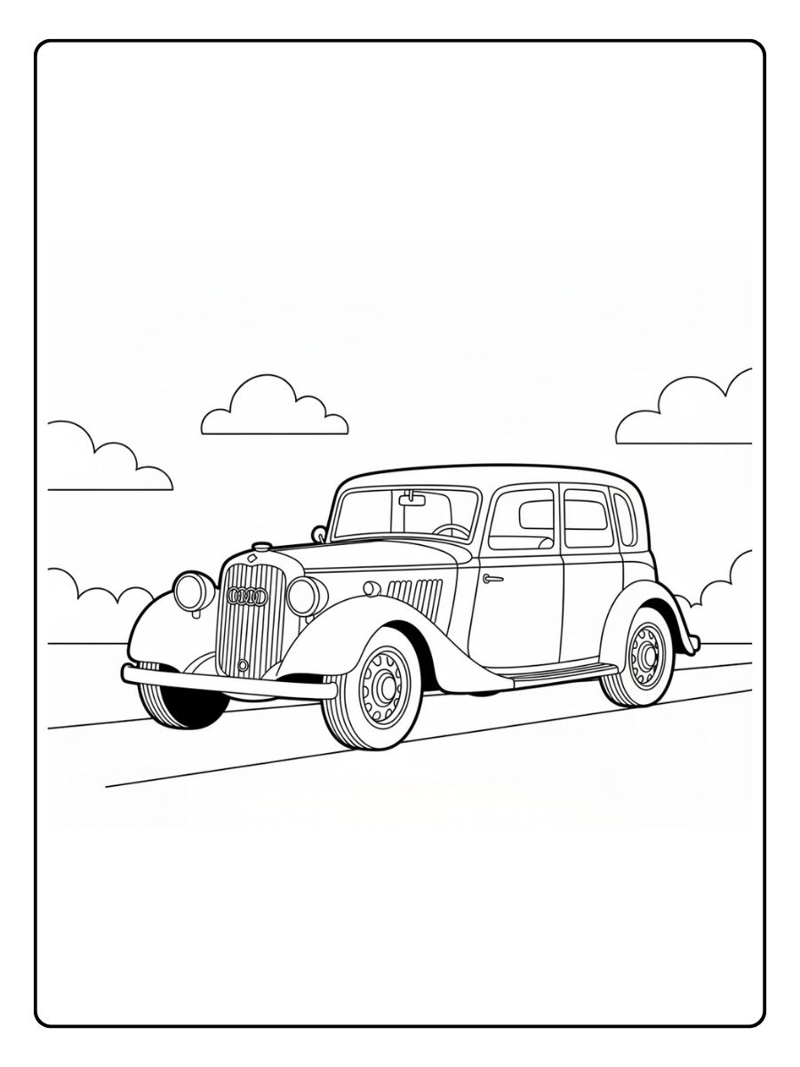 Audi Oldtimer Ausmalbilder