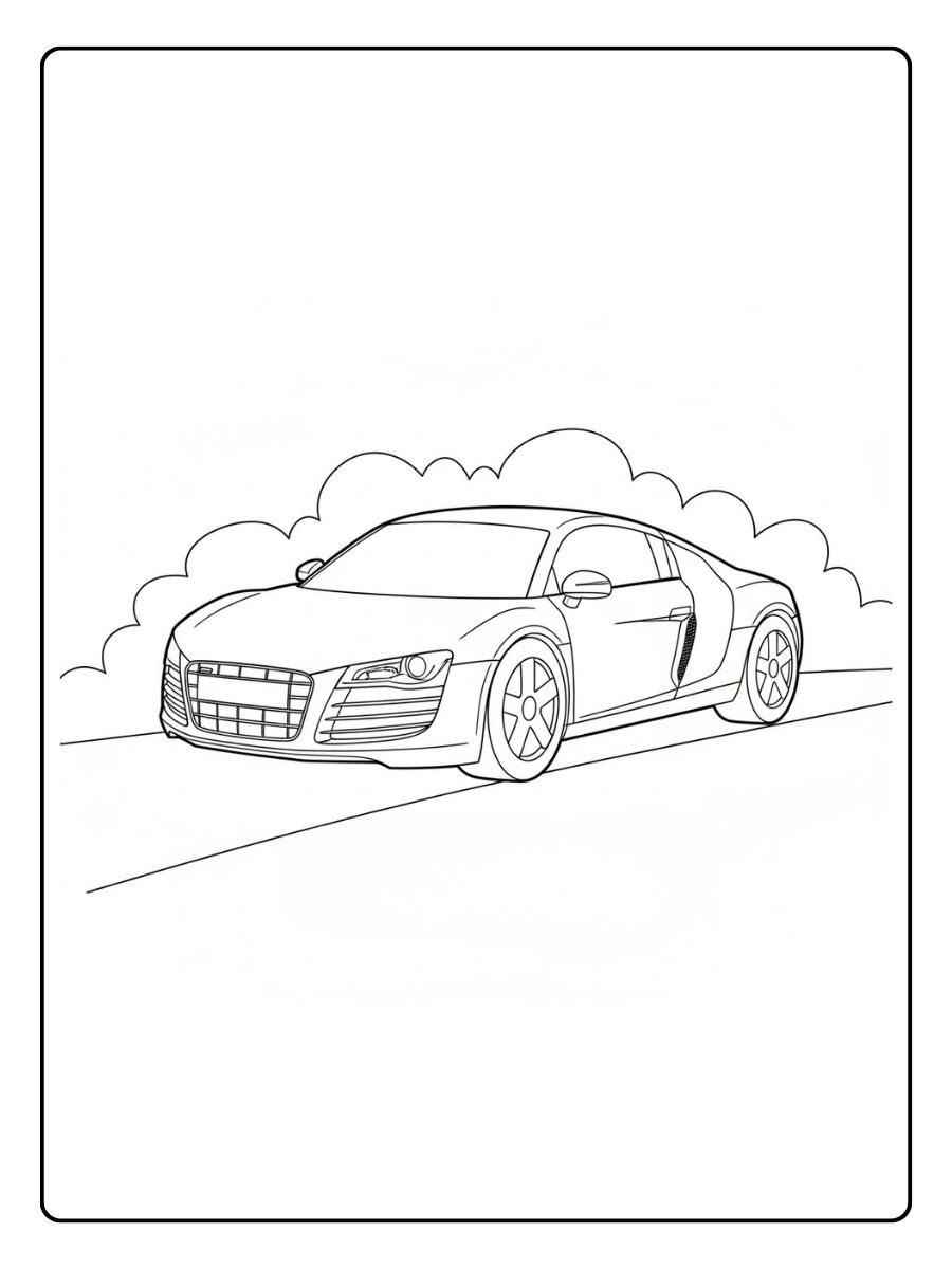 Audi R8 Ausmalbild