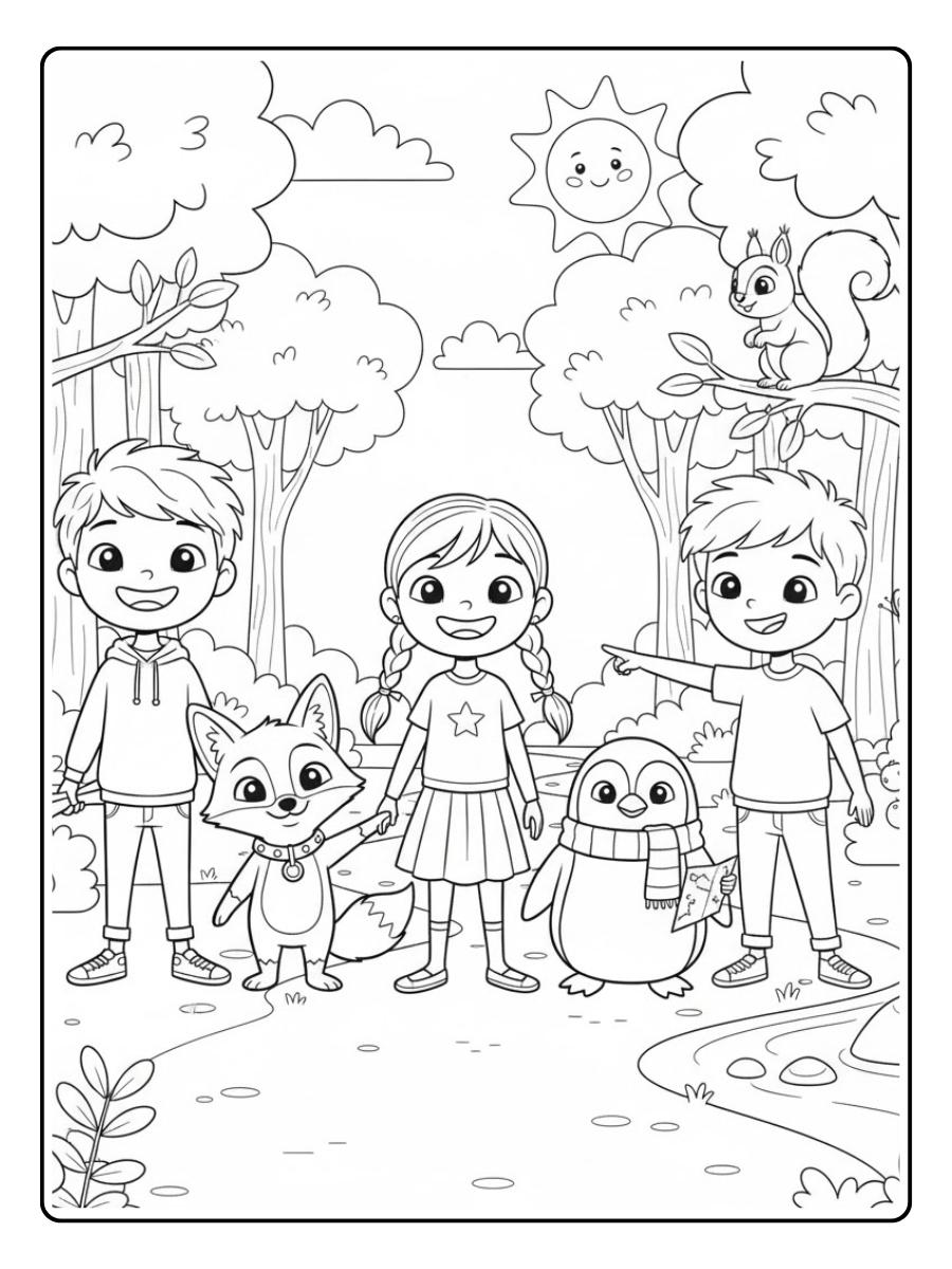 Ausflug Ausmalbild Schule der magischen Tiere