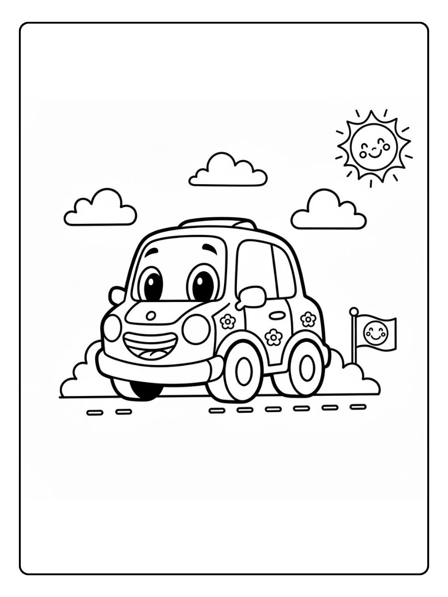 Auto Ausmalbilder für Kinder