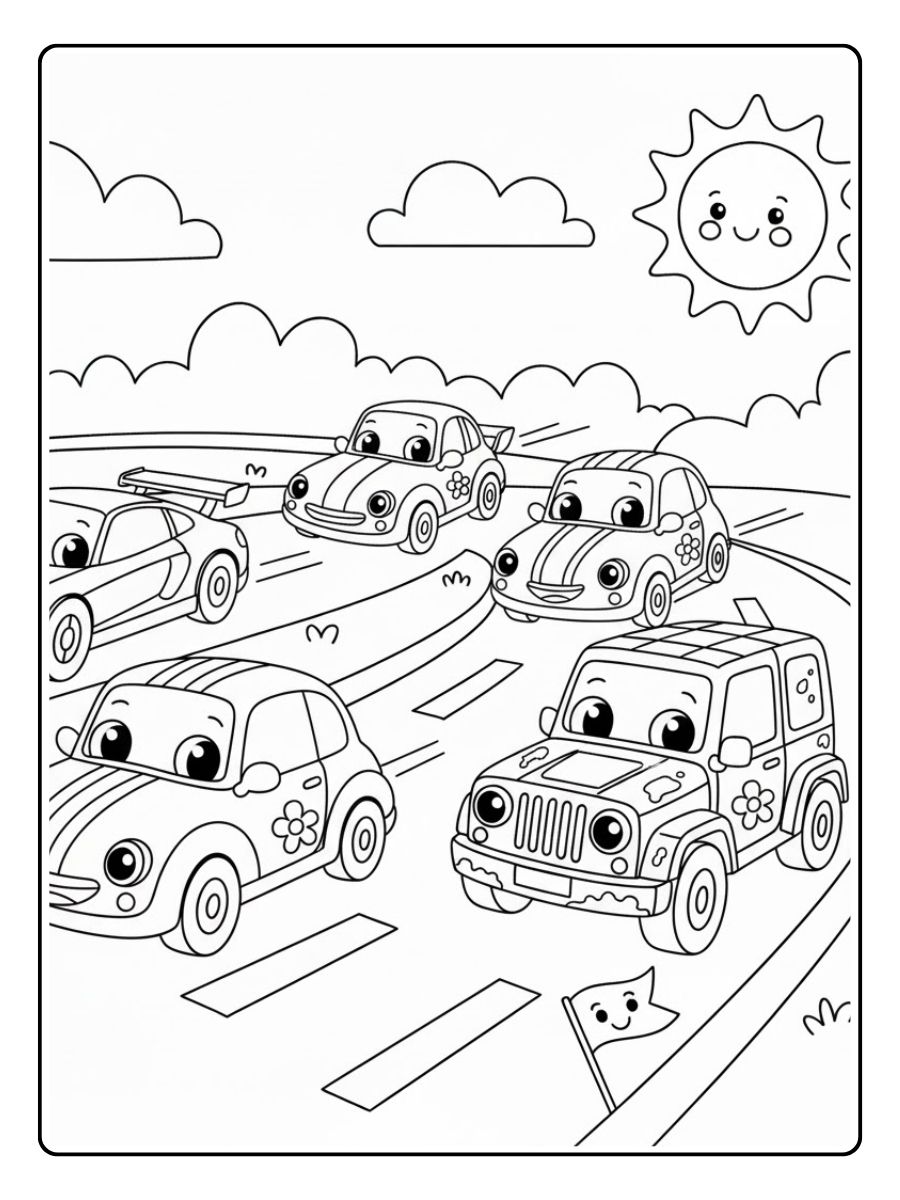 Autos Ausmalbilder Spaß