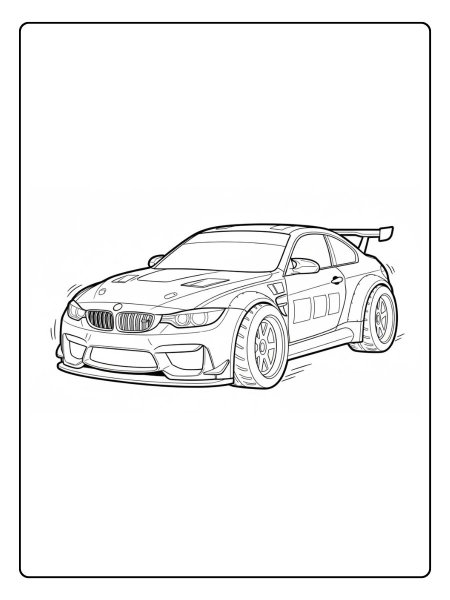 BMW Ausmalbilder Rennwagen