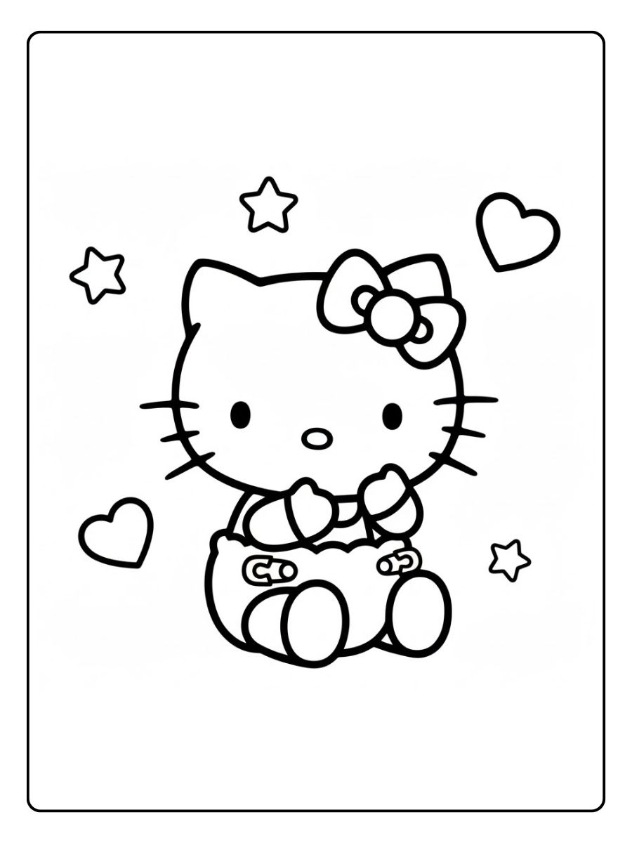 Baby Hello Kitty Ausmalbild