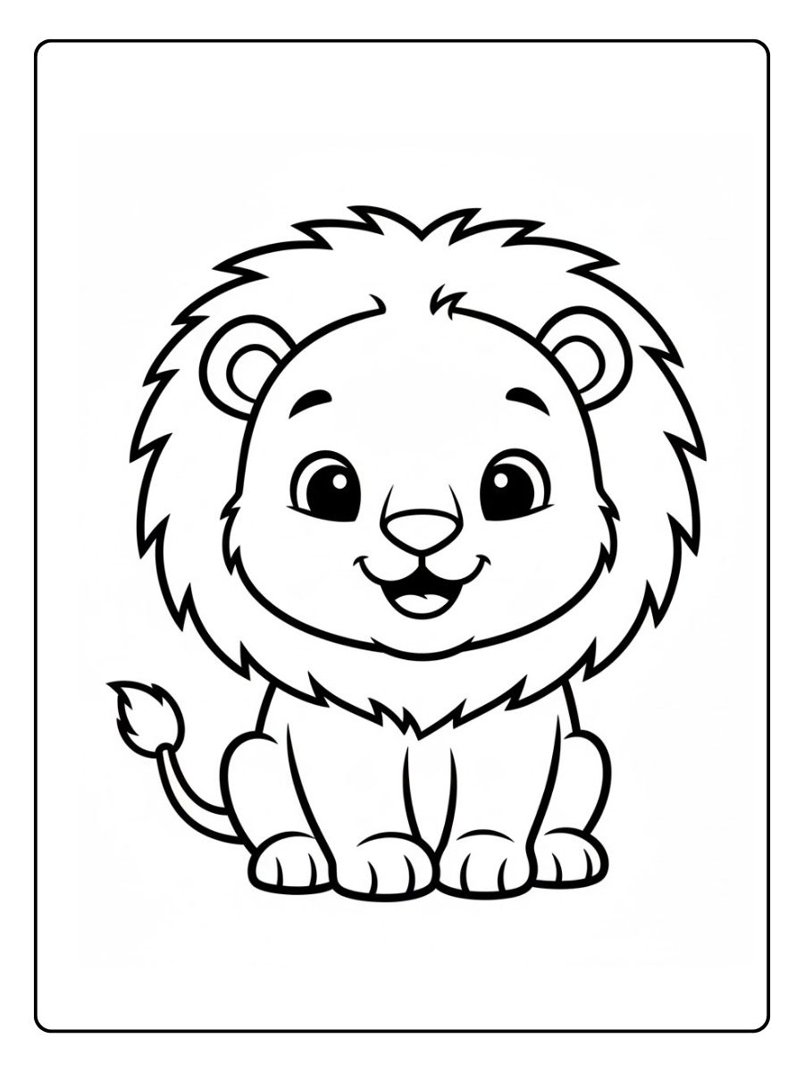 Baby Löwe Ausmalbild