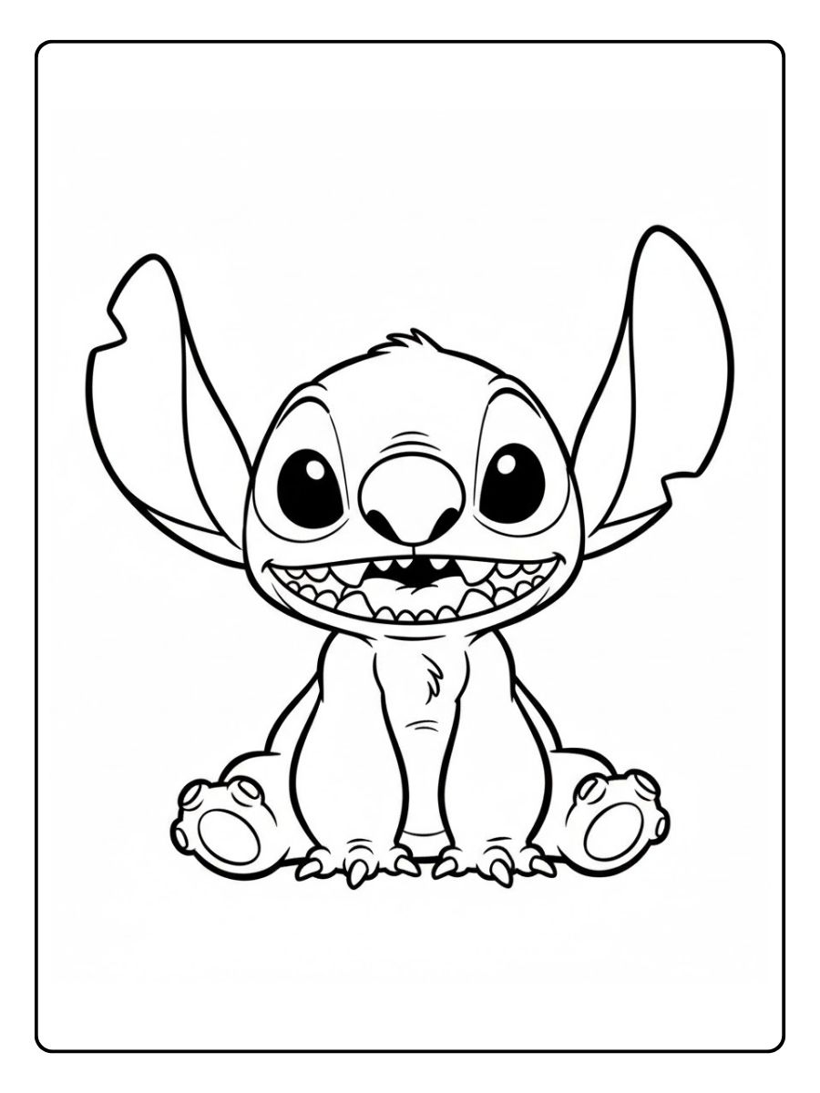 Baby Stitch lächelt