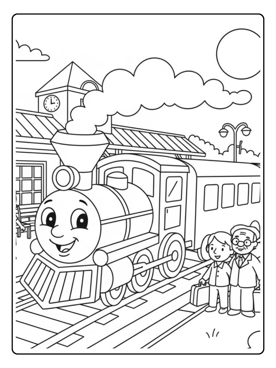 Bahnhof Zug Ausmalbild