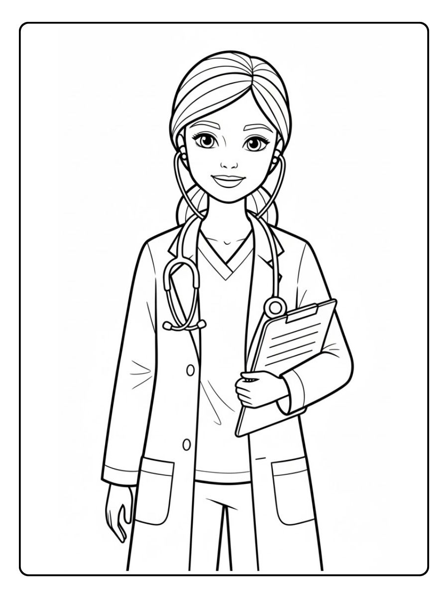 Barbie Ärztin Ausmalbilder