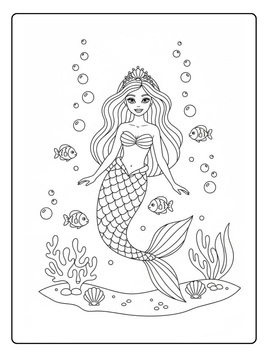 Barbie Meerjungfrau Ausmalbilder