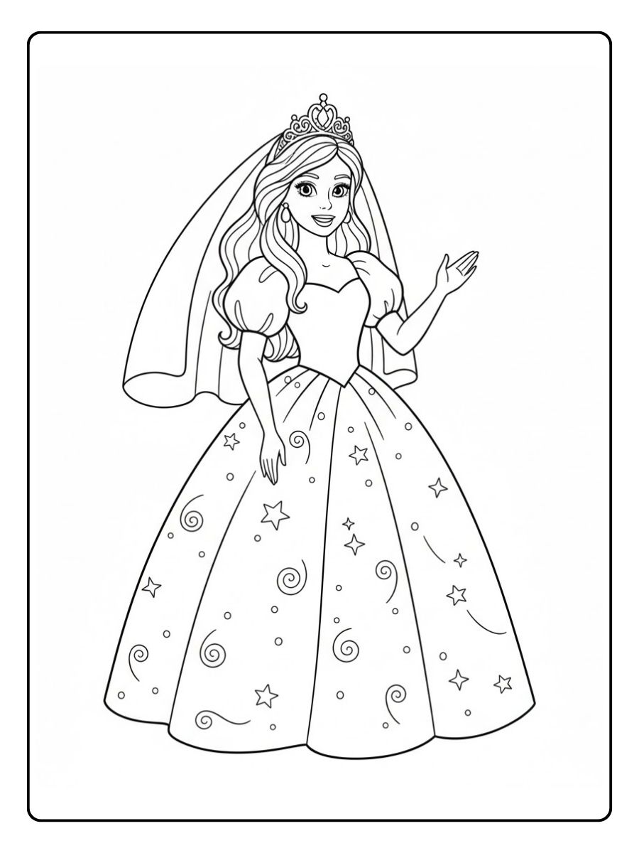 Barbie Prinzessin Ausmalbilder