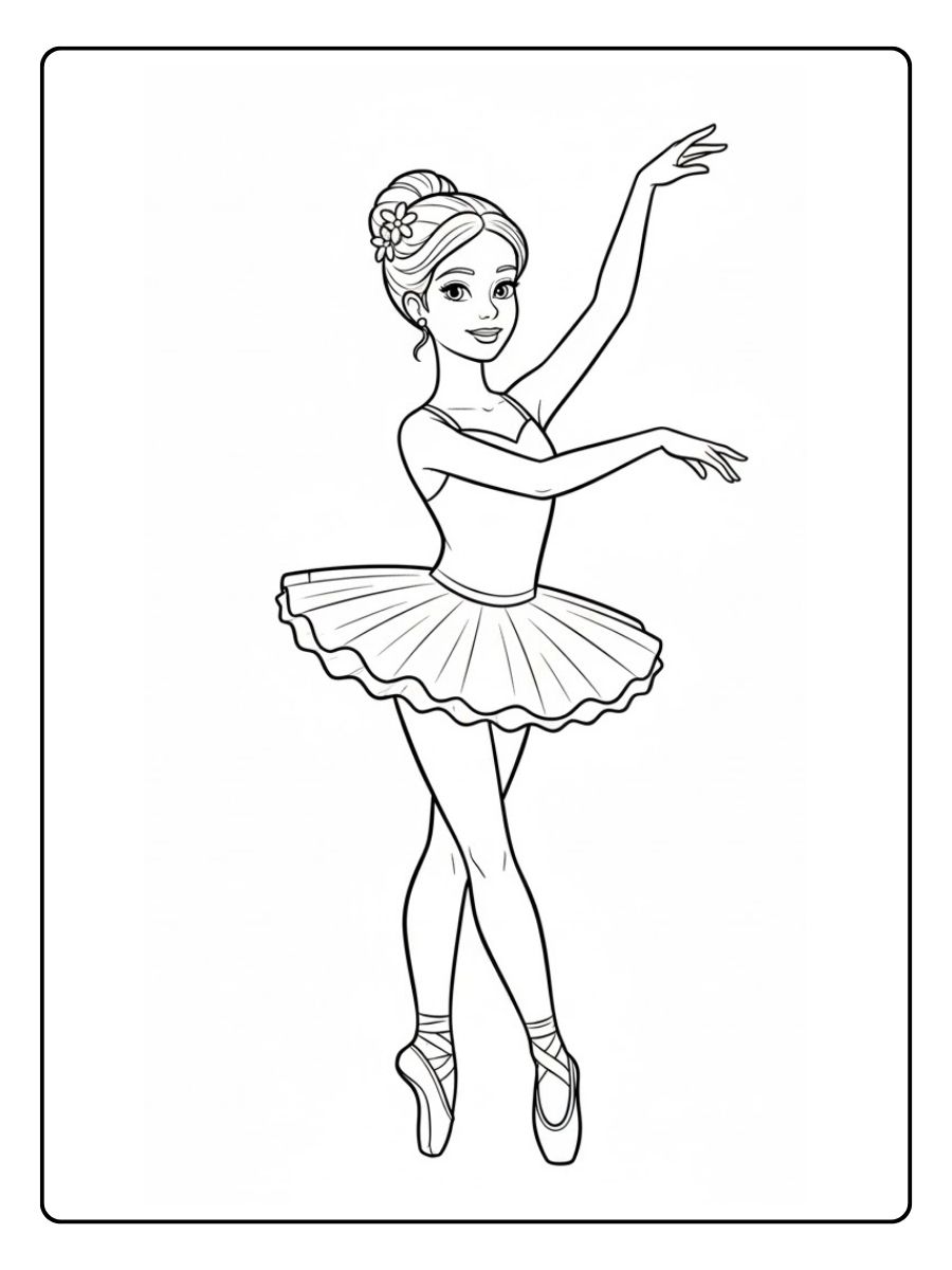 Barbie Tänzerin Ausmalbilder
