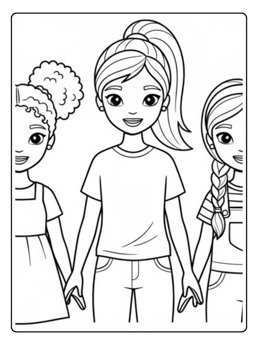Barbie und Freunde Ausmalbilder