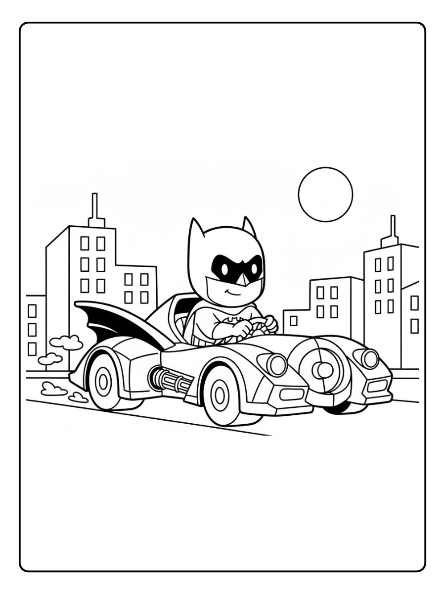 Batman Ausmalbilder Batmobil Abenteuer