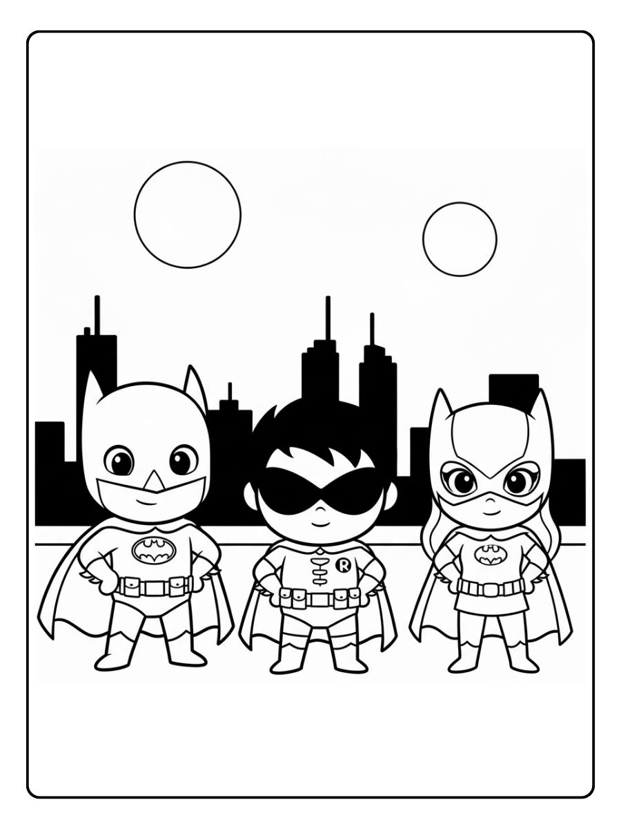 Batman Ausmalbilder Helden Team