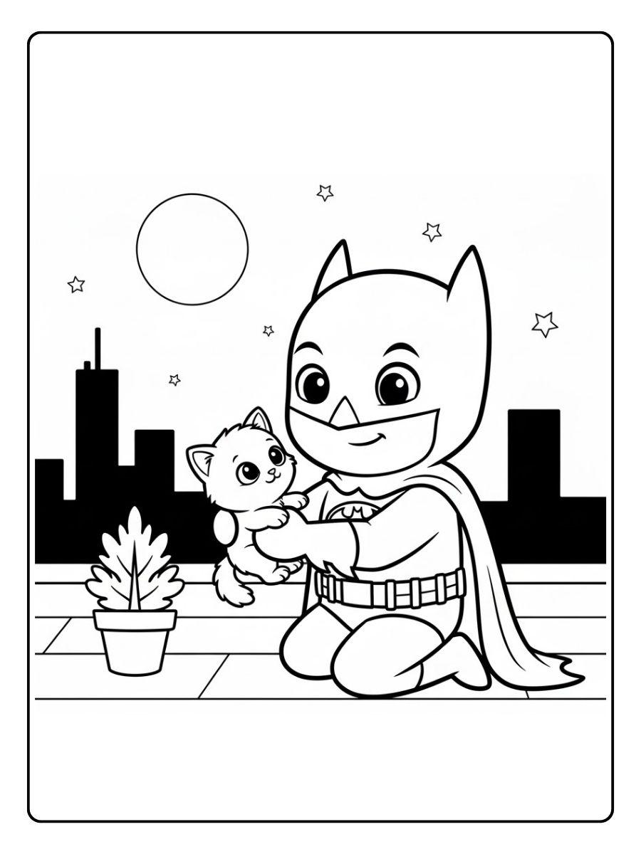 Batman Ausmalbilder Rettungsaktion