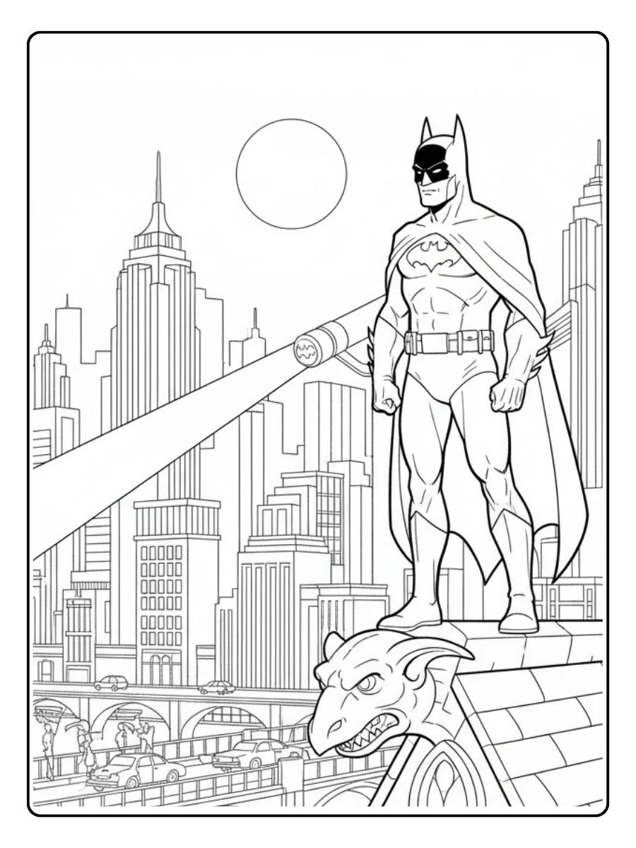 Batman Ausmalbilder Stadtwächter
