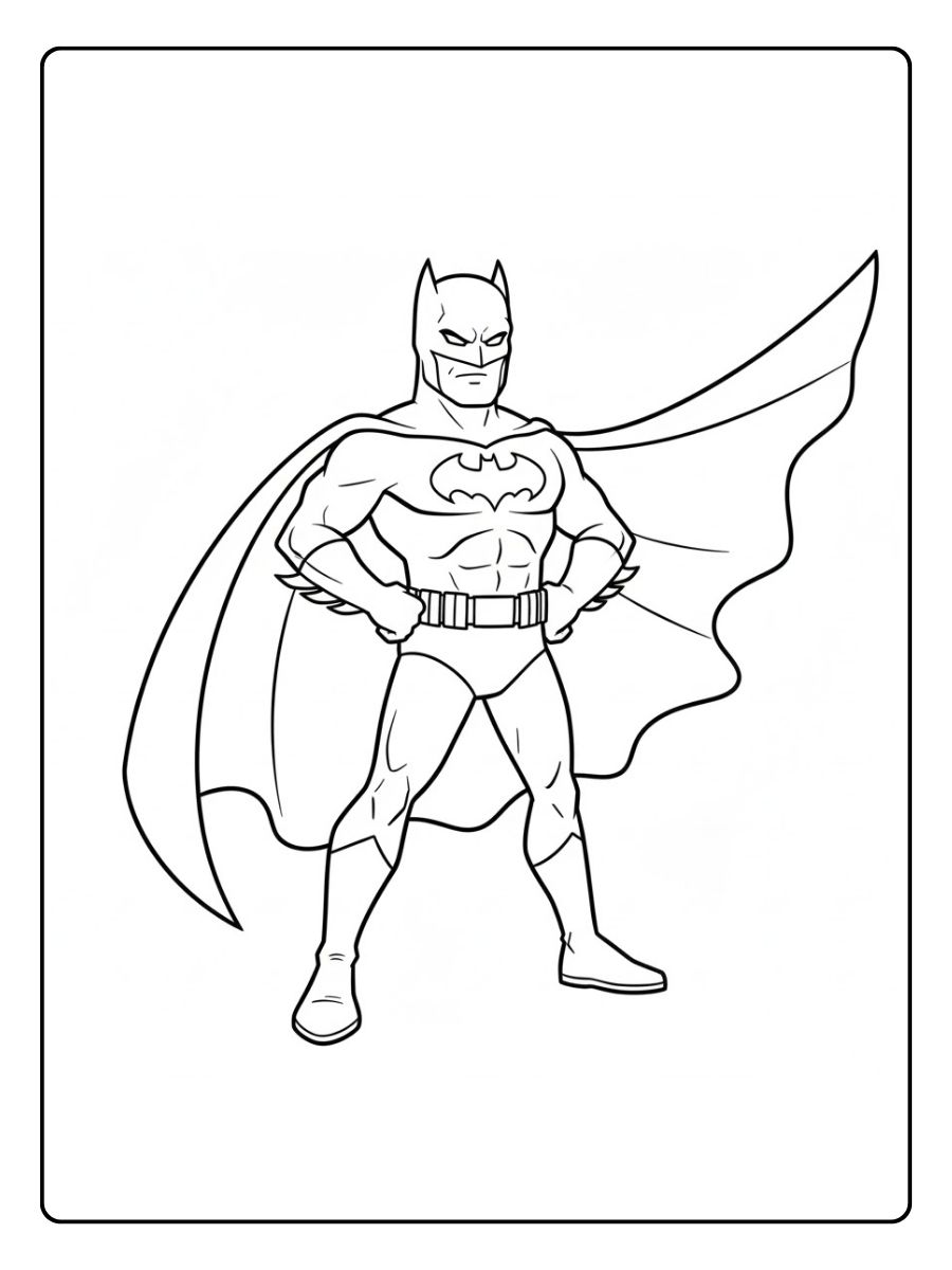 Batman Ausmalbilder Superheld Pose