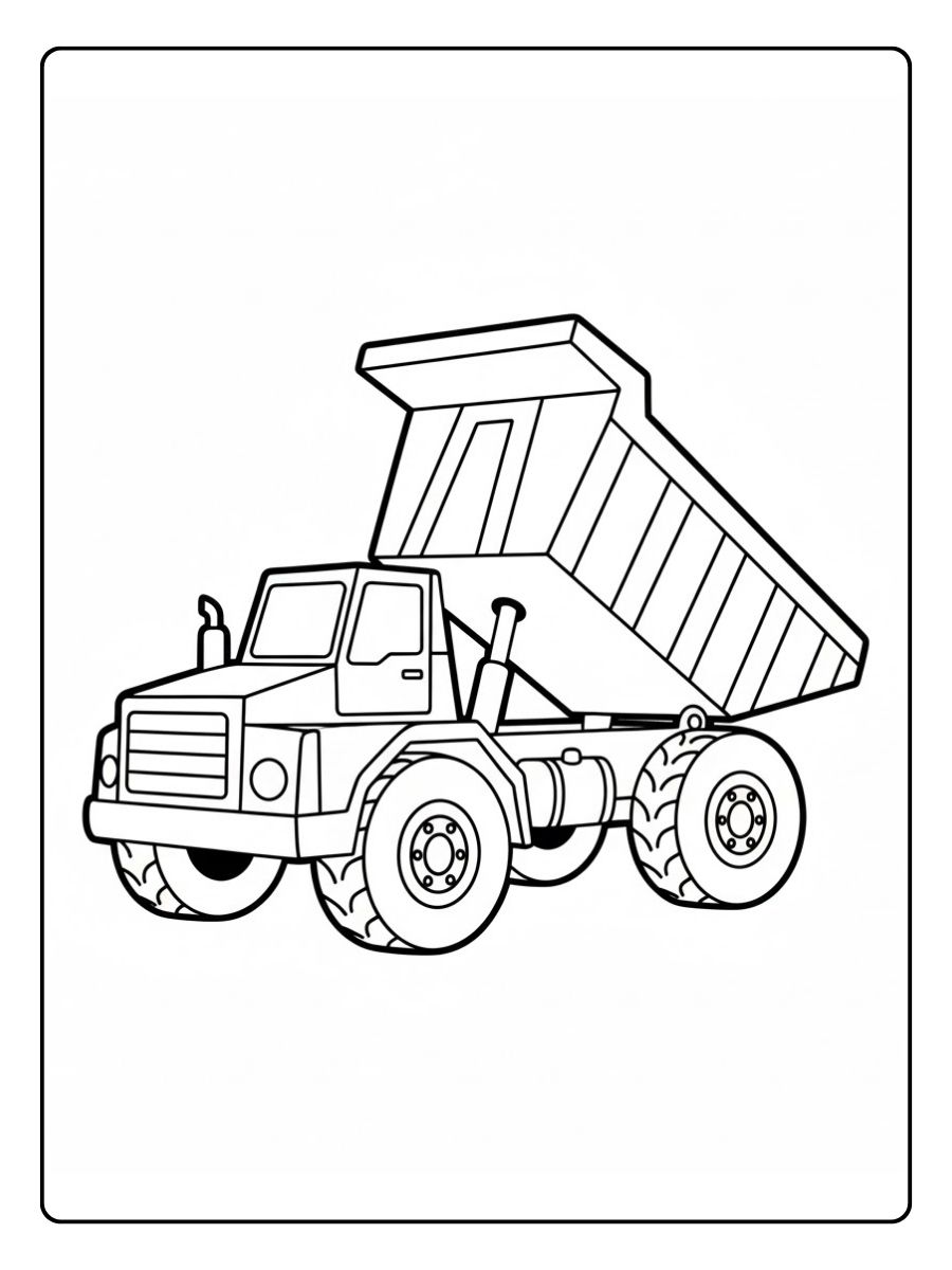 Baustellen LKW Ausmalbilder