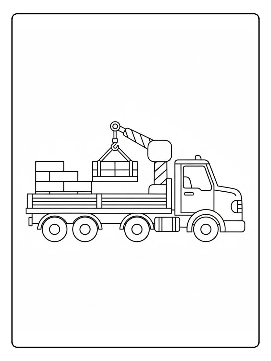 Baustoff LKW Ausmalbilder