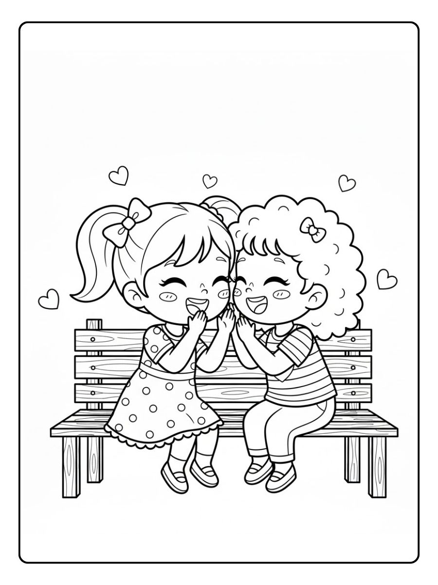 Beste Freundinnen Ausmalbilder Mädchen BFF