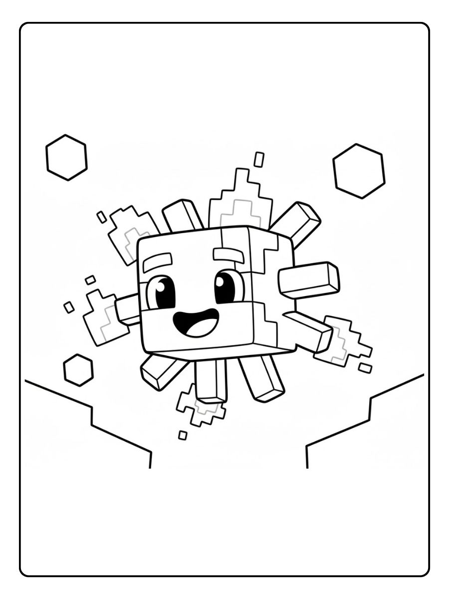 Blaze ausmalbilder minecraft monster