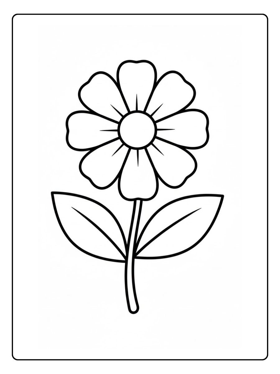 Blume Ausmalbild einfach