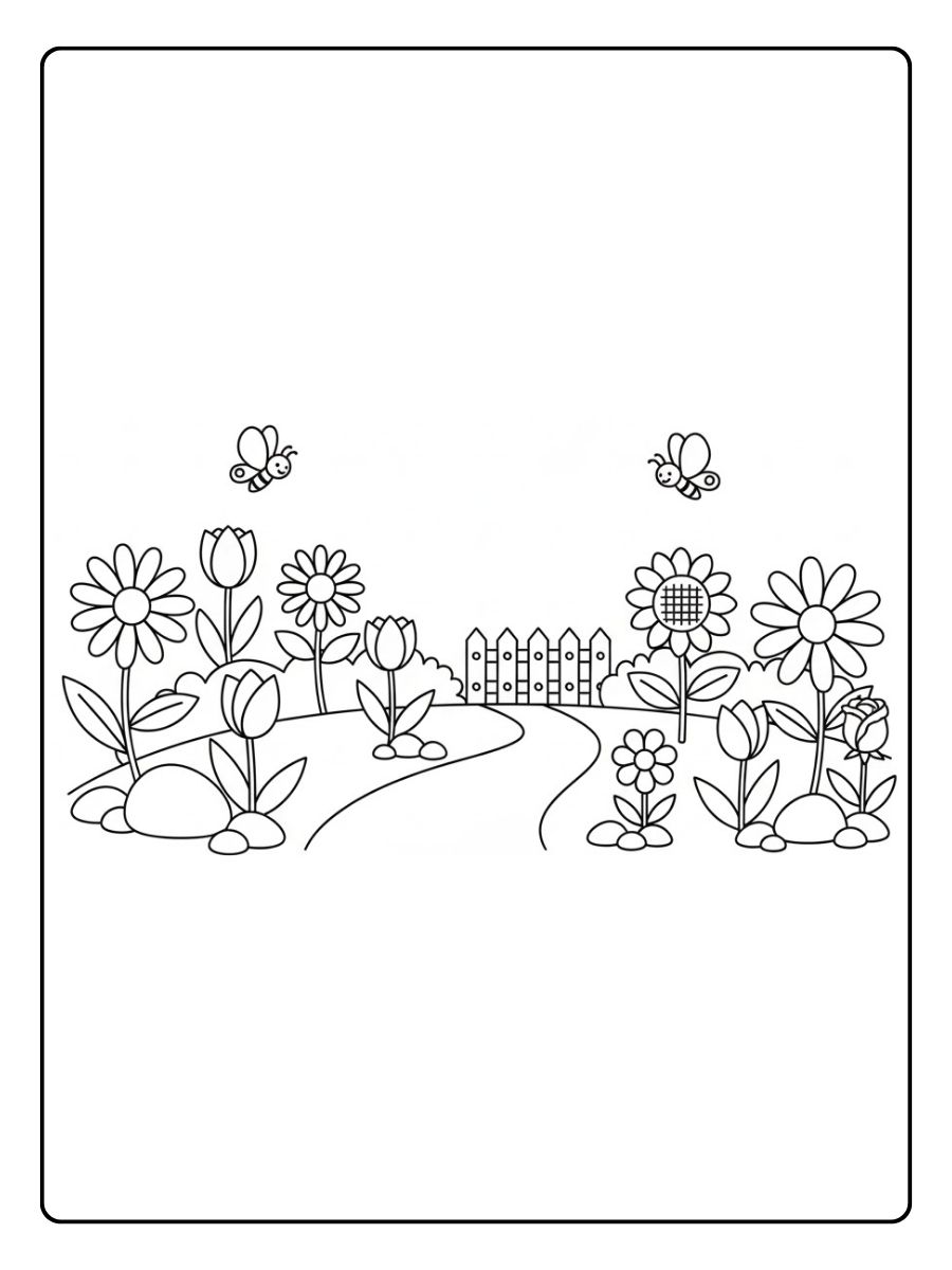 Blumen Ausmalbilder Garten