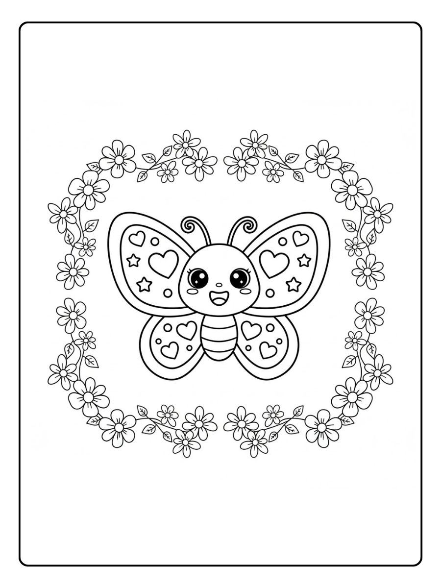 Blumen Ausmalbilder Schmetterling