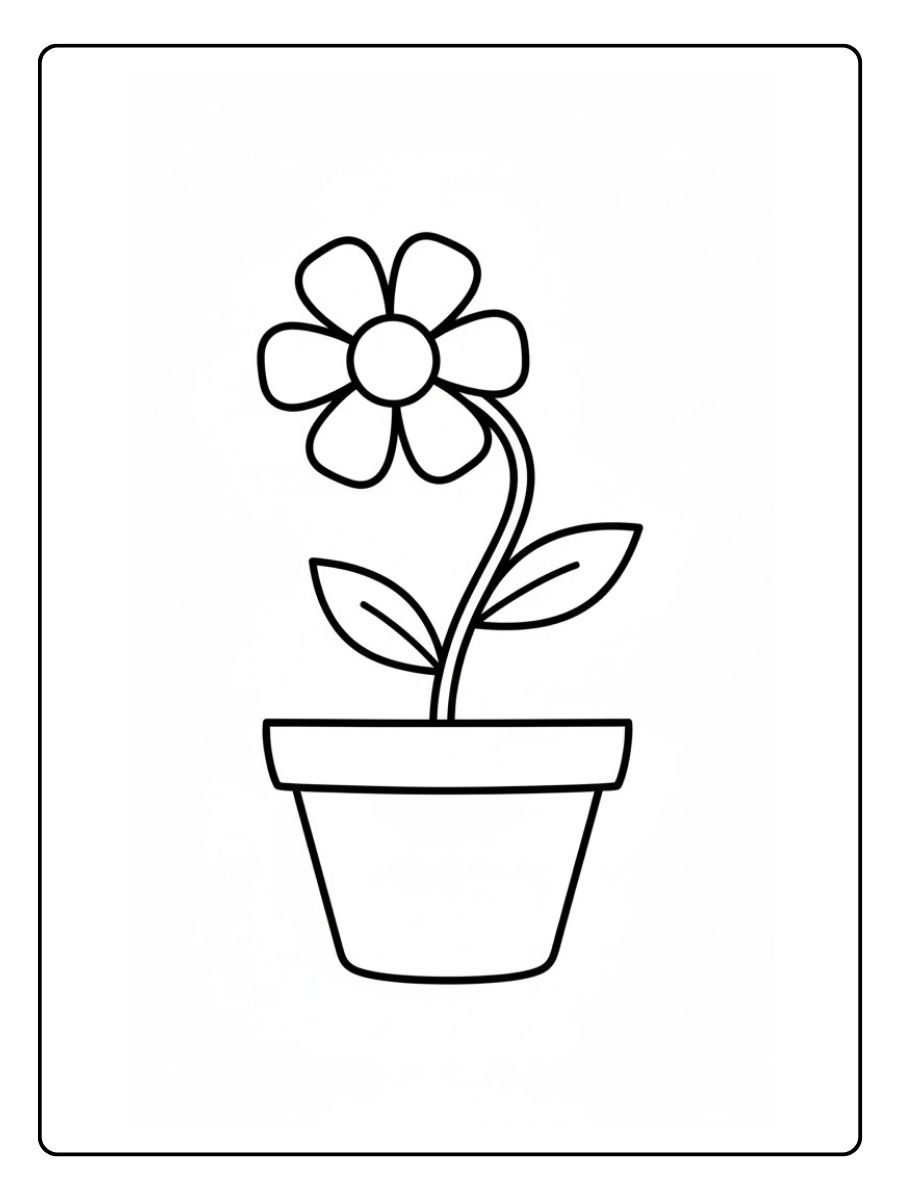 Blumentopf Ausmalbild