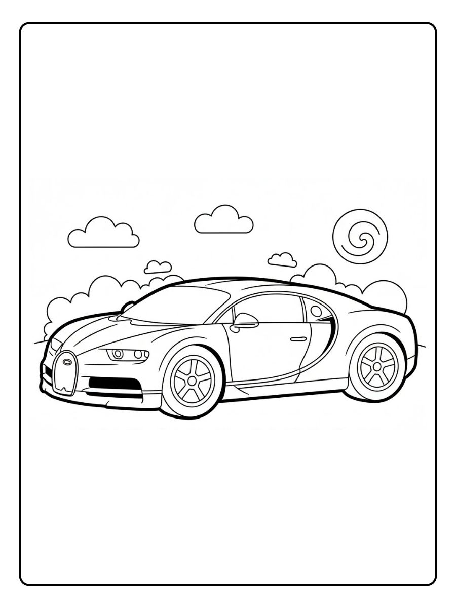 Bugatti Chiron Ausmalbilder
