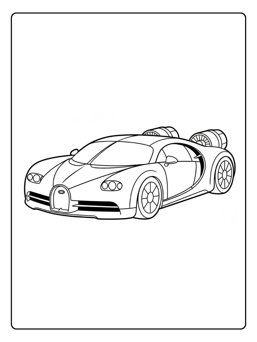 Bugatti Frontansicht Ausmalbilder