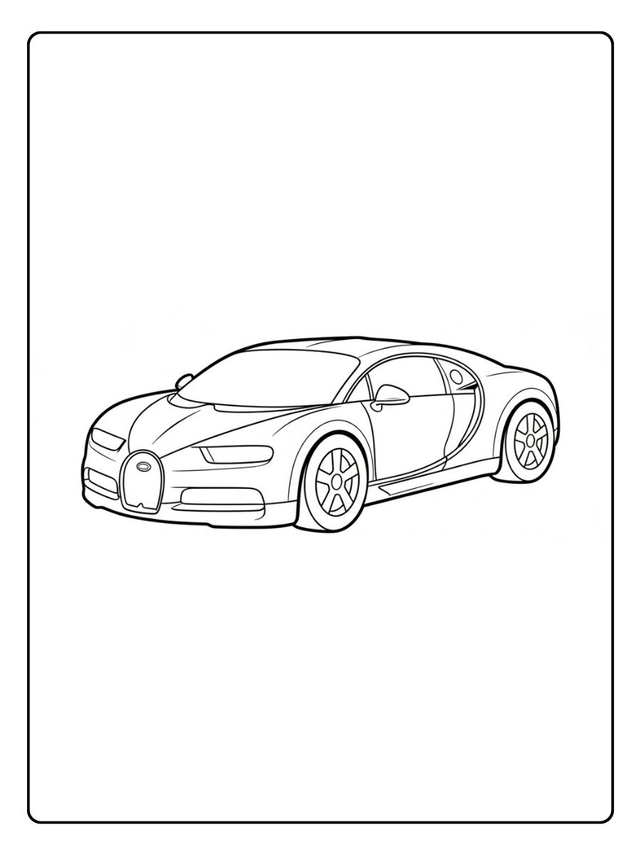 Bugatti Supercar Ausmalbilder