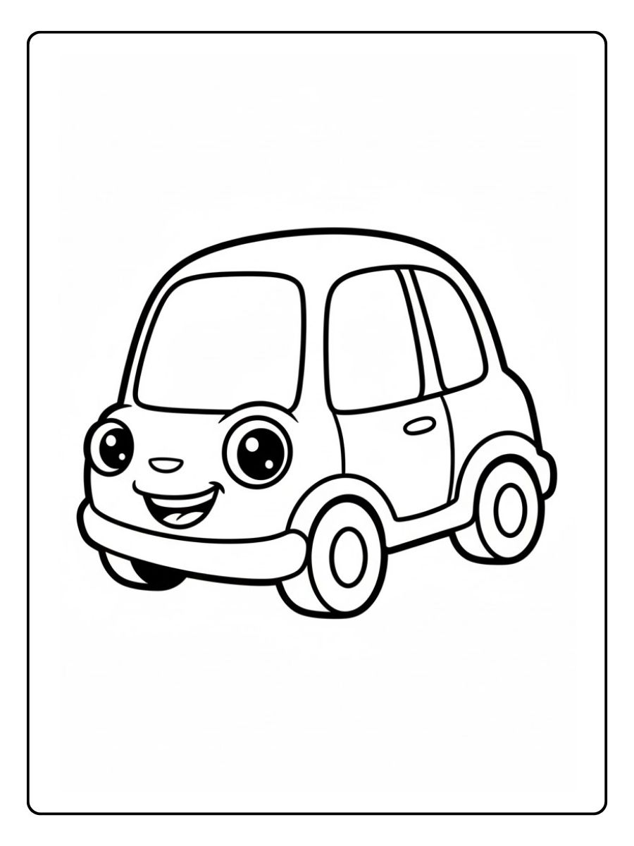 Cartoon Auto Ausmalbilder