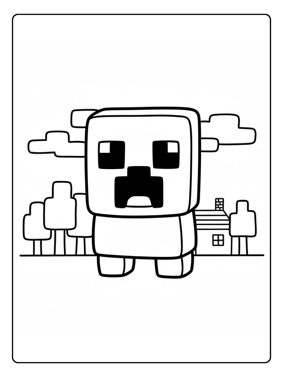 Creeper ausmalbilder minecraft monster