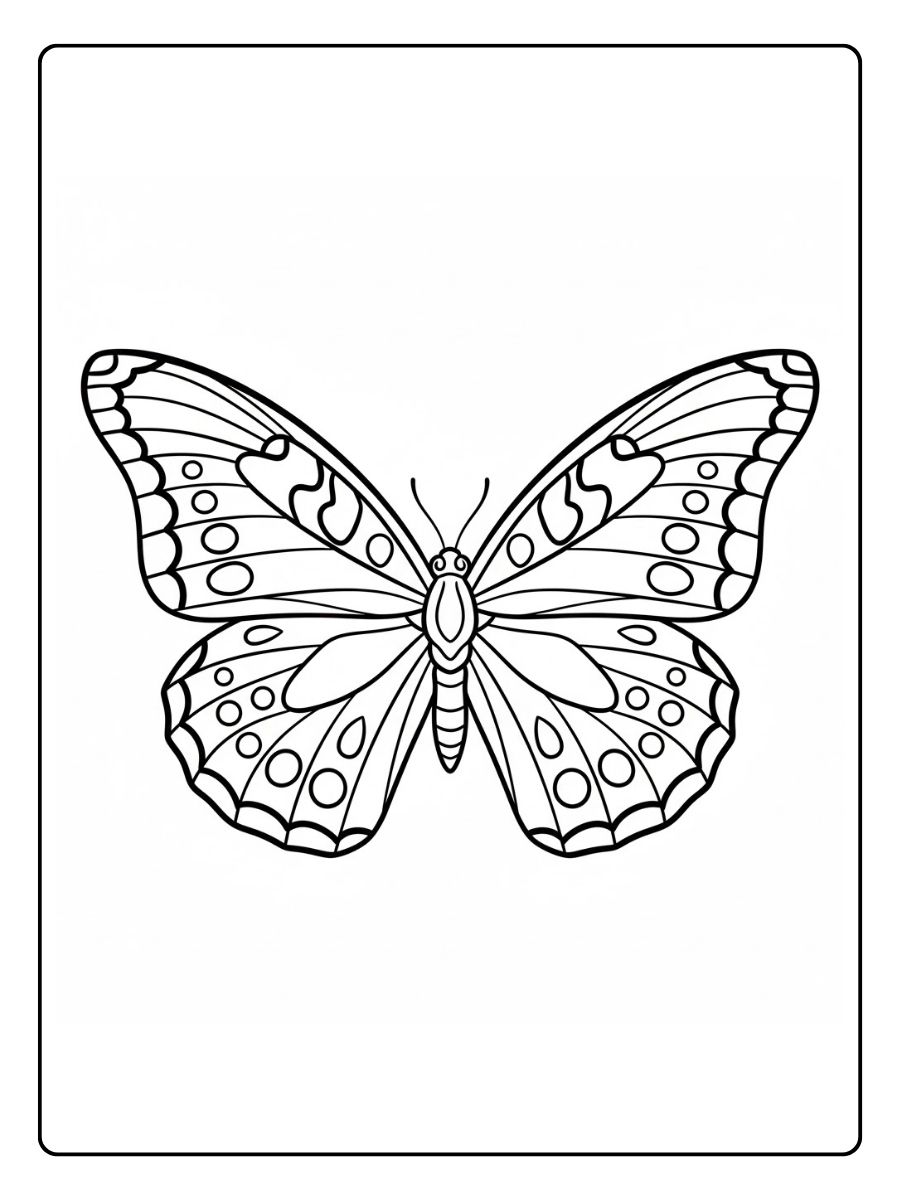 Einfacher Ausmalbilder Schmetterling
