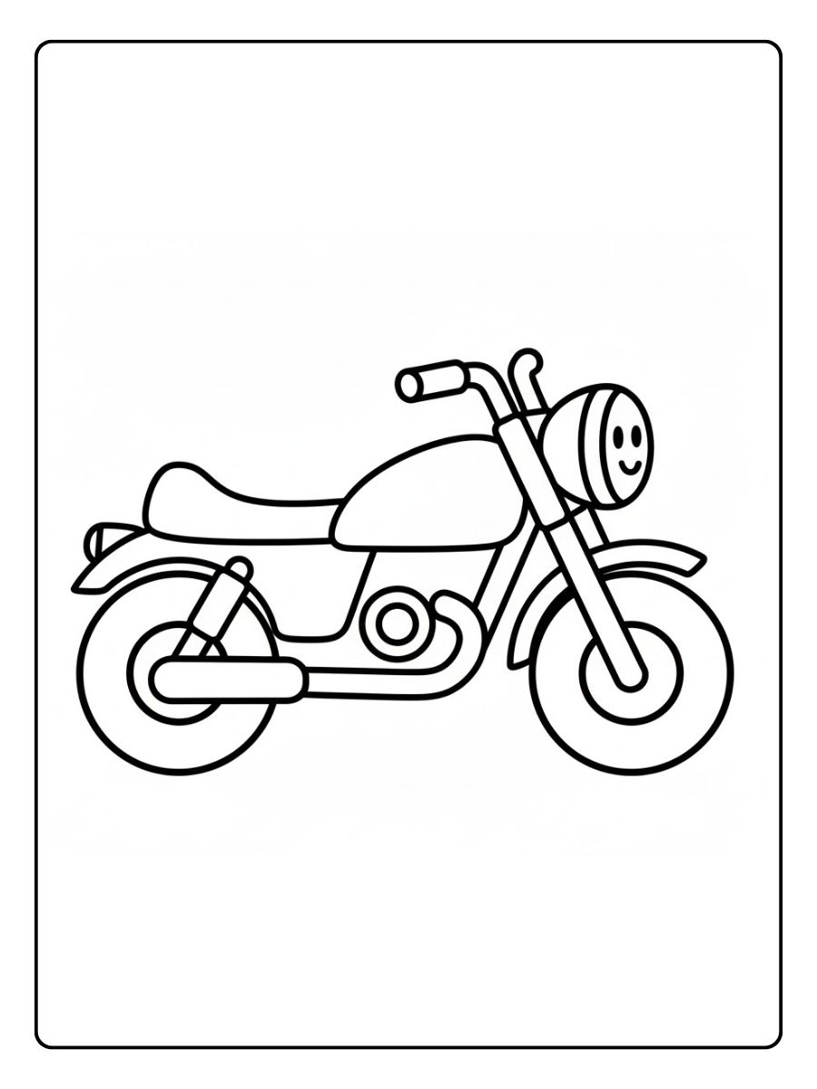 Einfaches Ausmalbilder Motorrad
