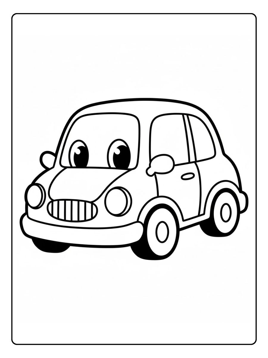 Einfaches Auto Ausmalbild