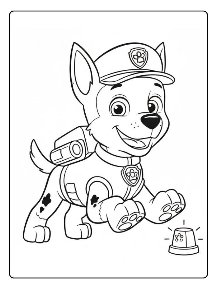 Einsatz Paw Patrol Ausmalbilder Chase