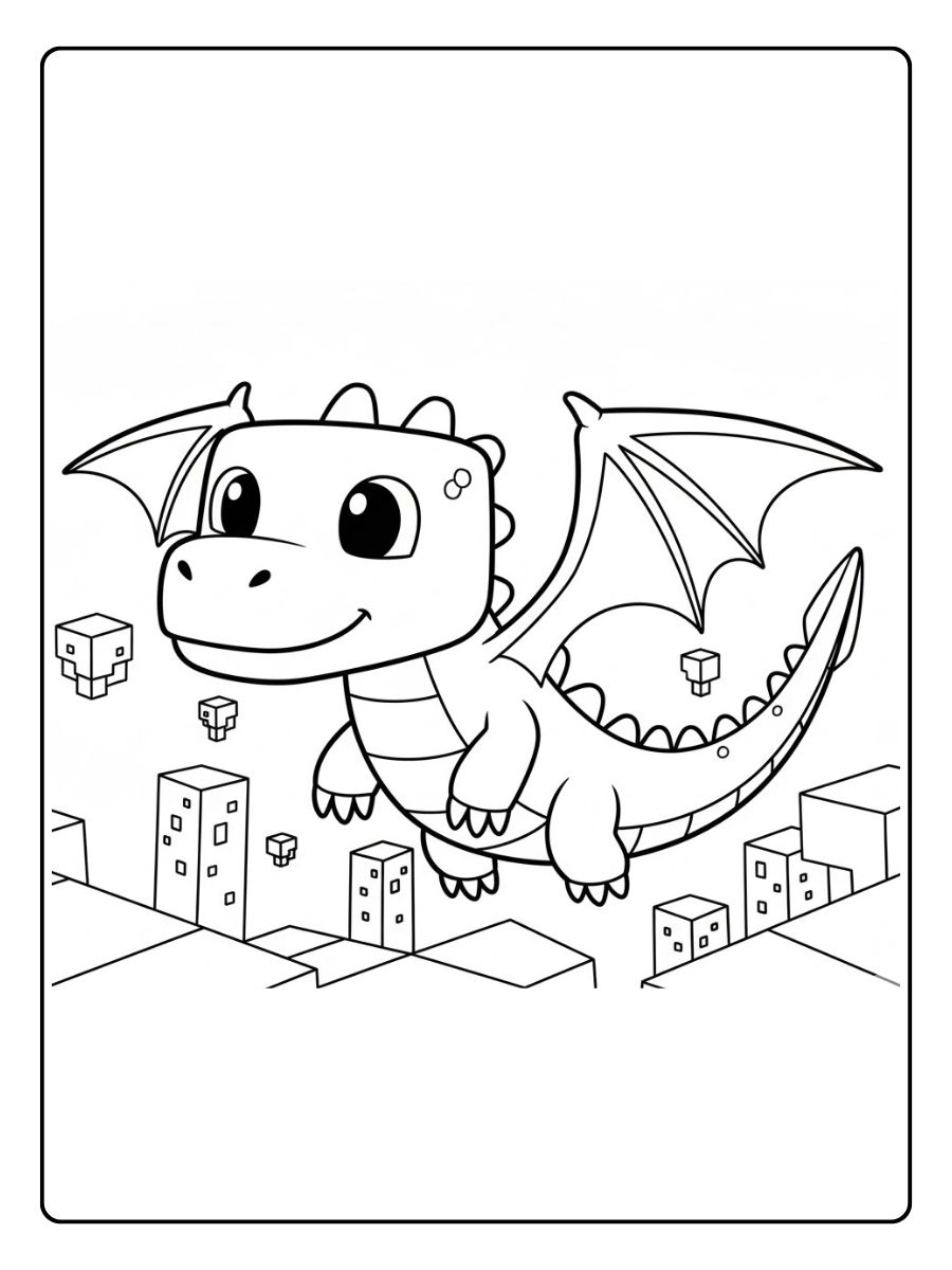 Enderdrache ausmalbilder minecraft monster