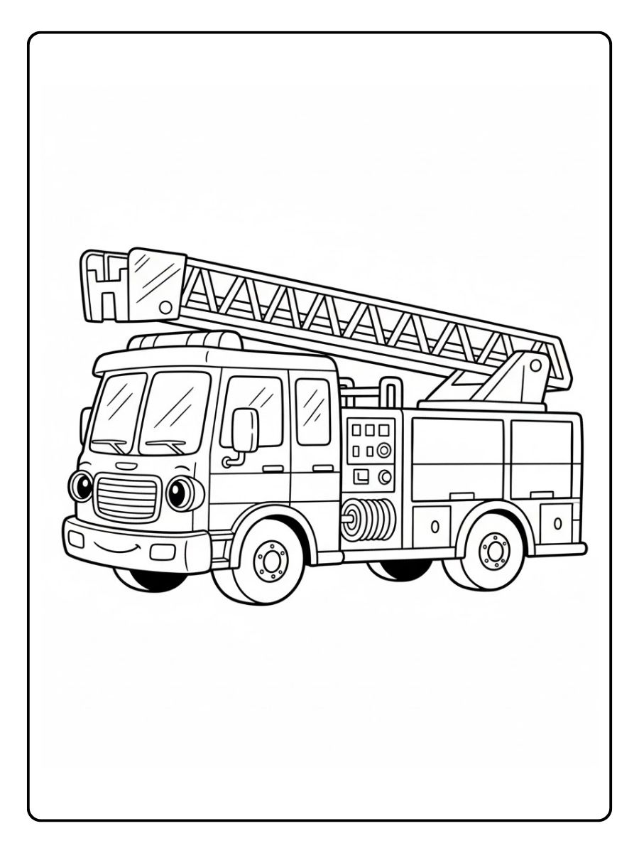 Feuerwehr LKW Ausmalbilder