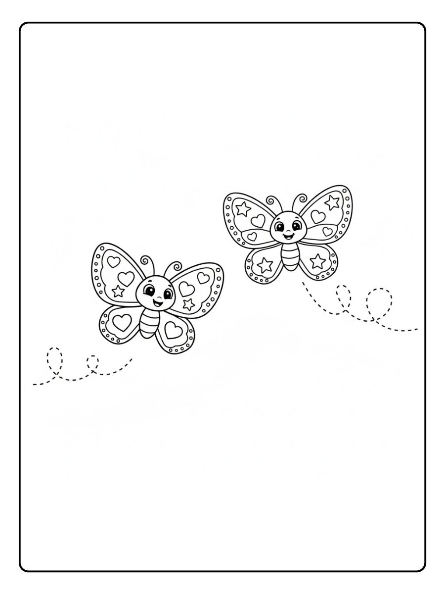 Fliegende Ausmalbilder Schmetterling