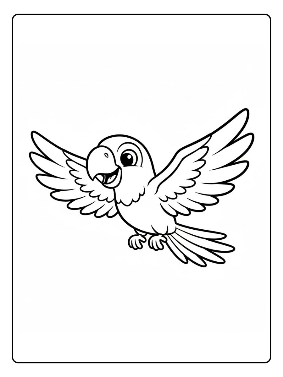 Fliegender Papagei – ausmalbilder papagei