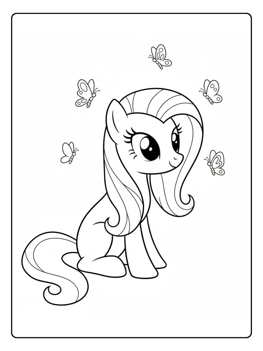 Fluttershy Tiere My Little Pony Ausmalbilder