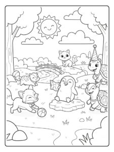 Freunde Ausmalbild Schule der magischen Tiere