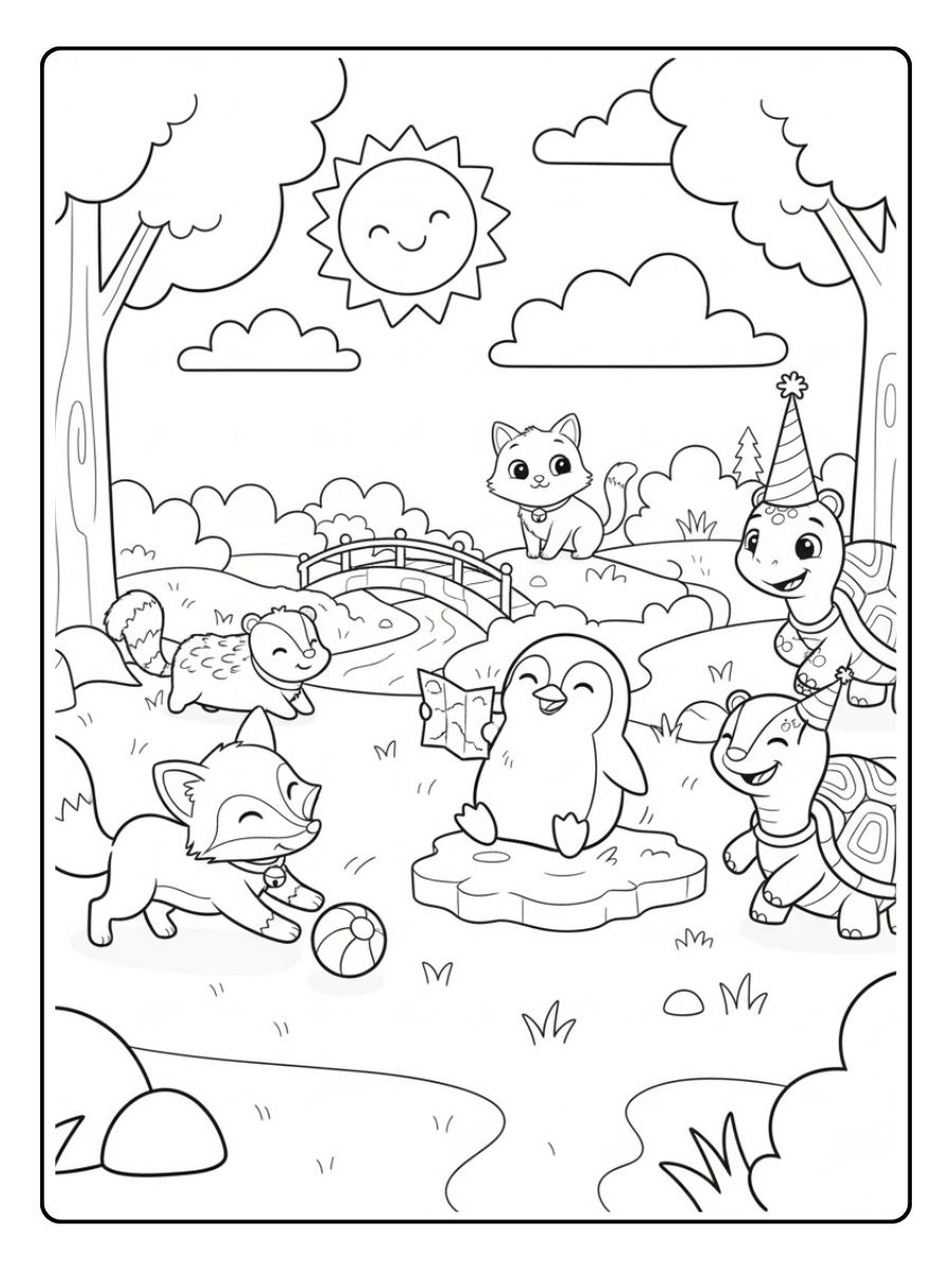 Freunde Ausmalbild Schule der magischen Tiere