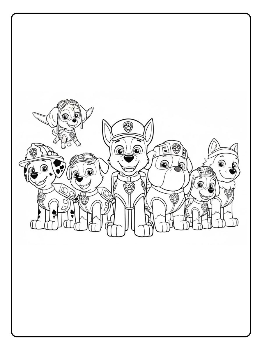 Freunde Paw Patrol Ausmalbilder Chase