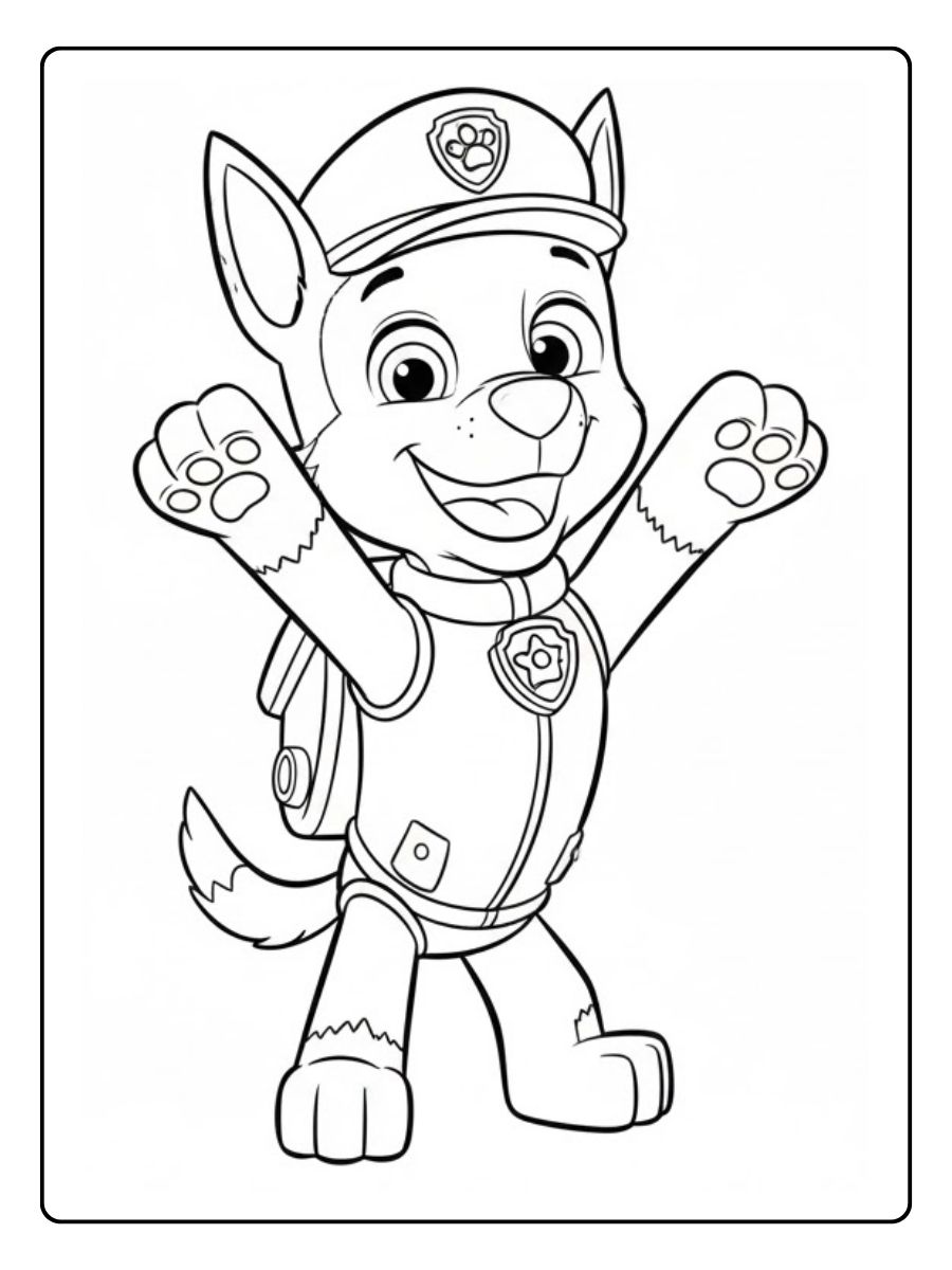 Fröhlich Paw Patrol Ausmalbilder Chase