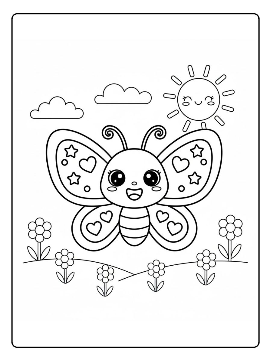 Frühlings Ausmalbilder Schmetterling