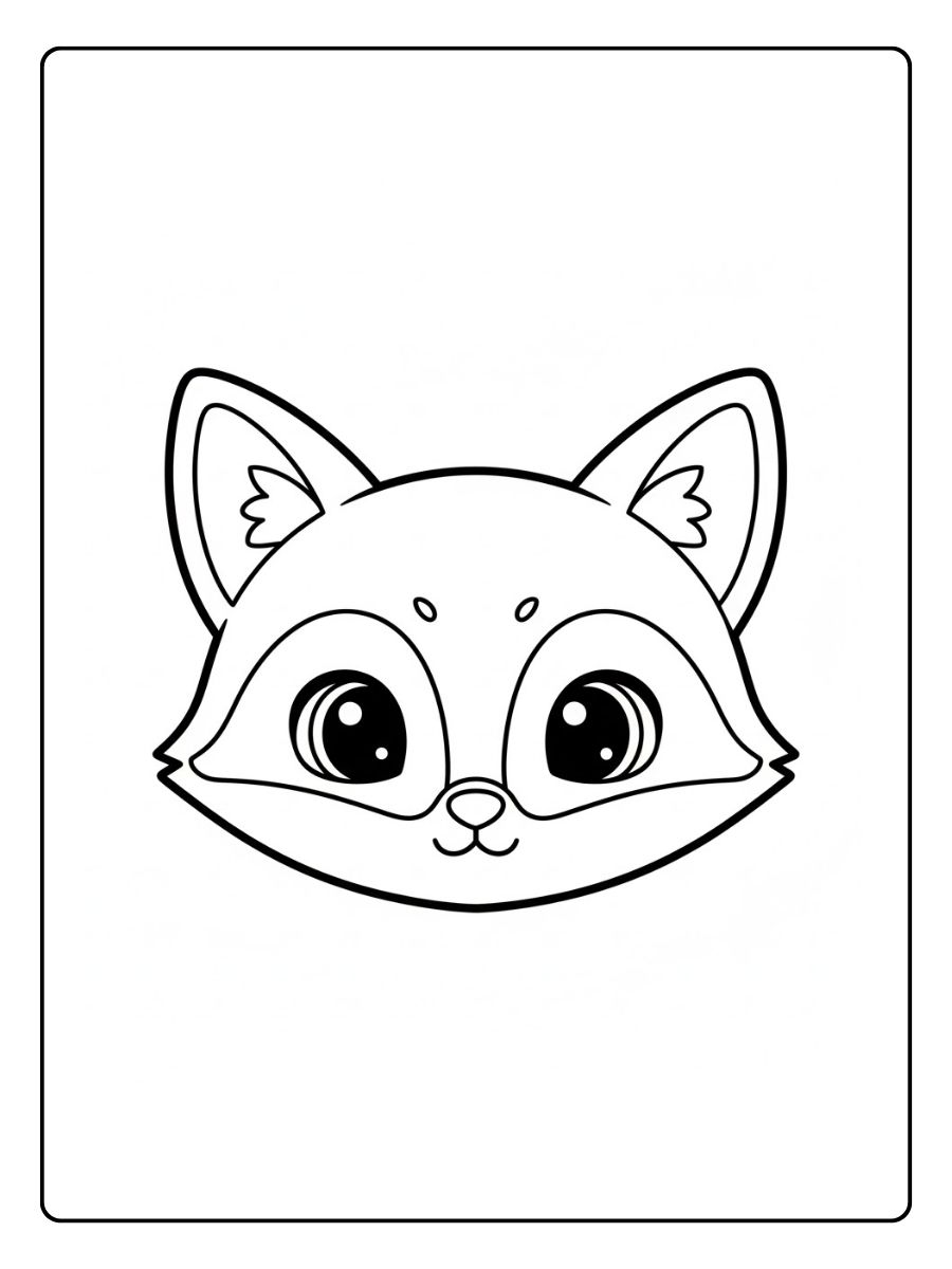 Fuchs Gesicht Ausmalbild